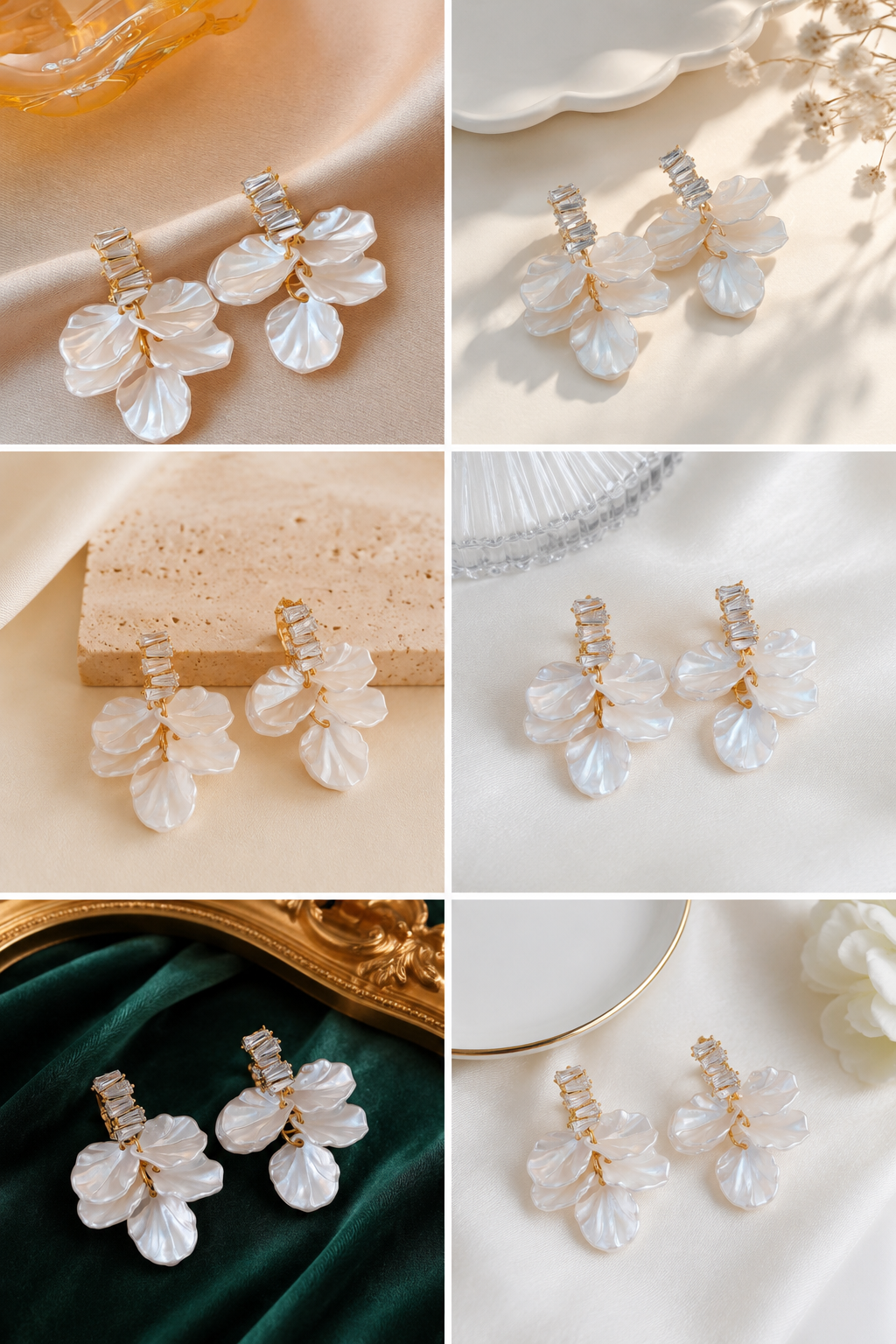 Pearl Petal Earrings