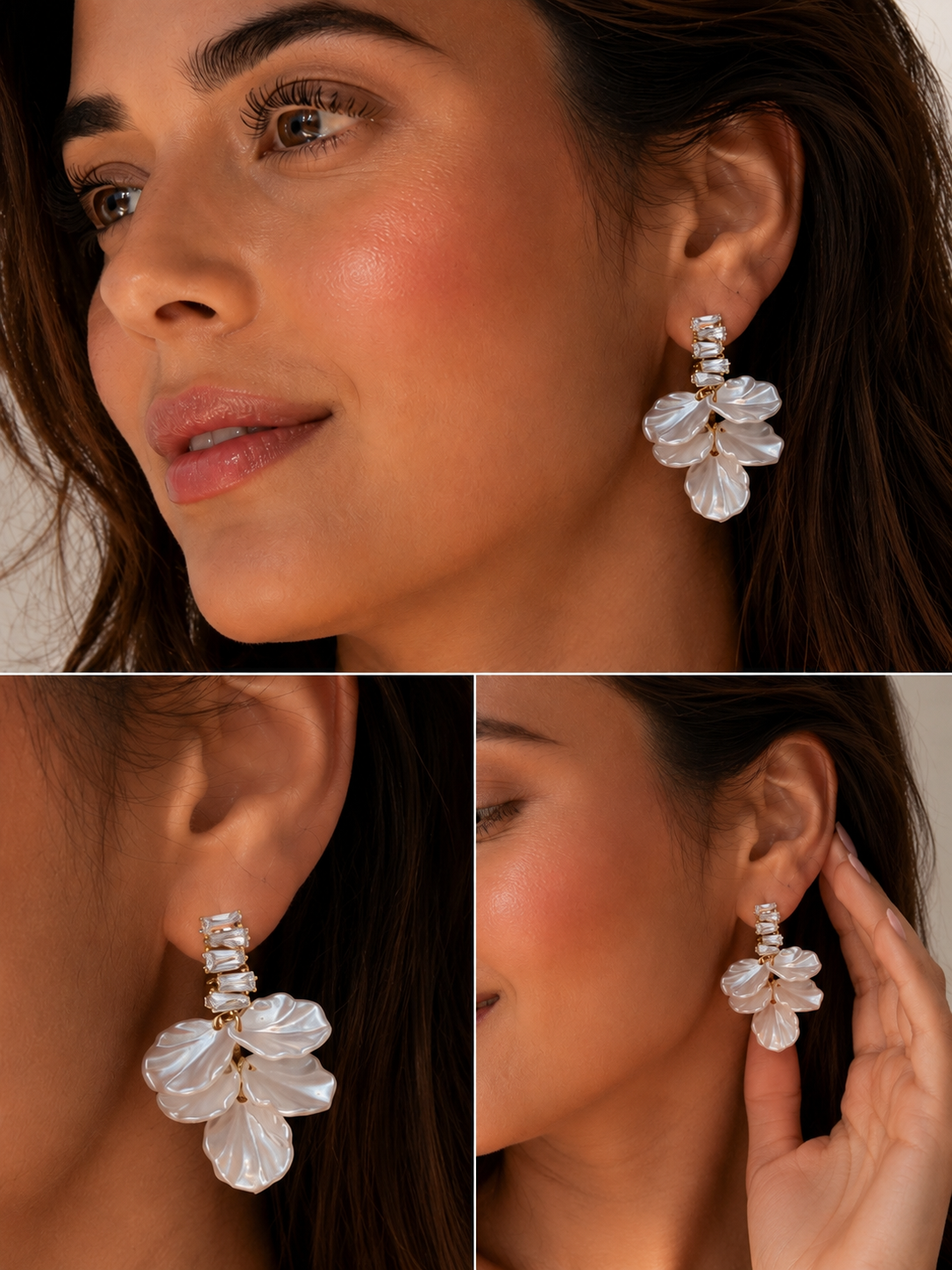 Pearl Petal Earrings