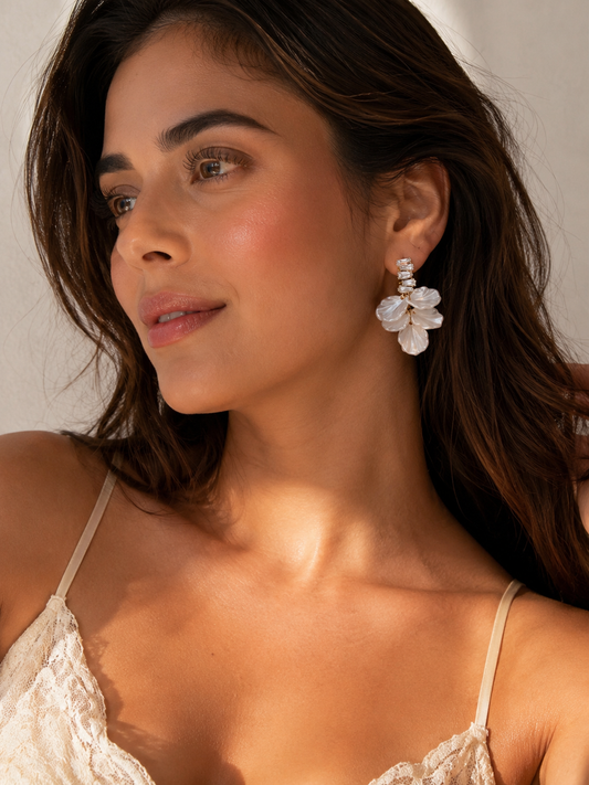 Pearl Petal Earrings