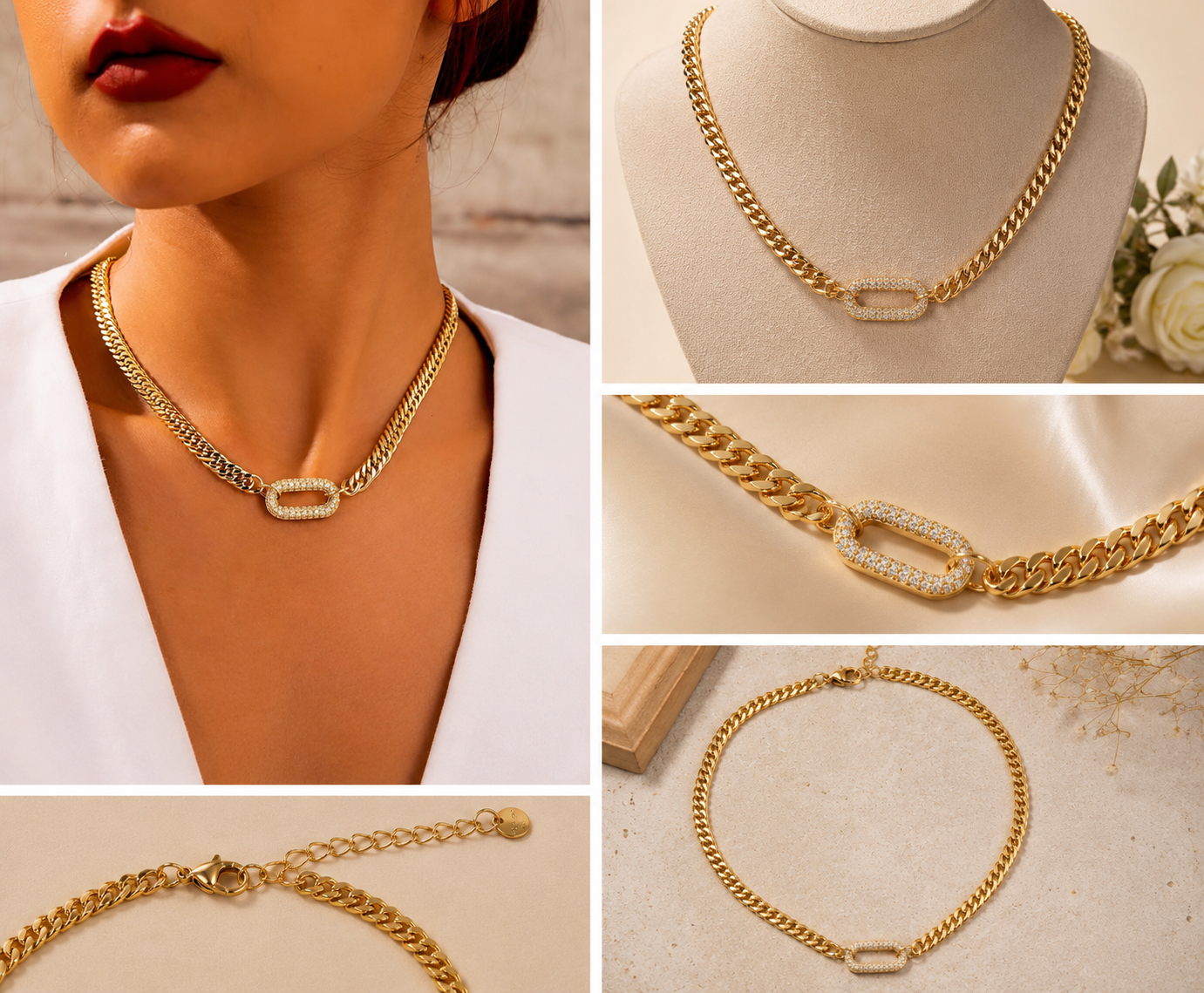 Waterproof Classic gold chain